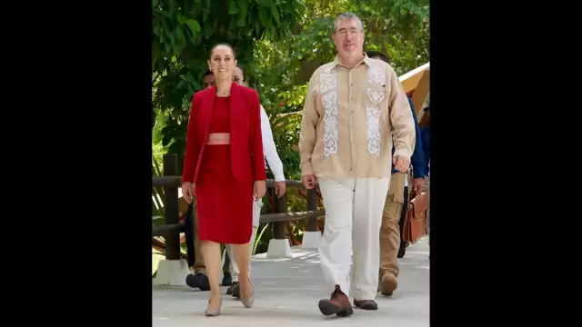 Claudia Sheinbaum, presidenta de México y Bernardo Arévalo, presidente de Guatemala