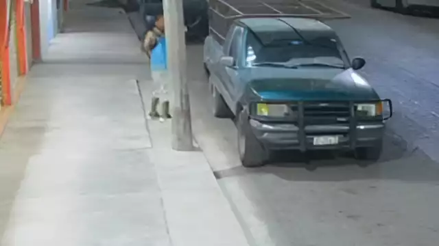 Dueño difunde video del ladrón que le vació la camioneta en Escárcega