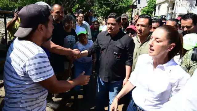 La presidenta Sheinbaum recorrió los municipios más afectados acompañada del gobernador de San Luis Potosí, Ricardo Gallardo Cardona