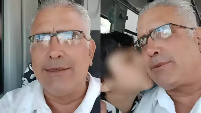 El pequeño le alegró la jornada a su papá