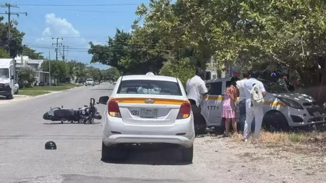 Motociclista resulta lesionado tras percance vehicular en Chetumal