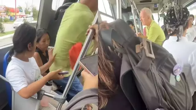 El abuelito no logró hacer entrar en razón a la pasajera