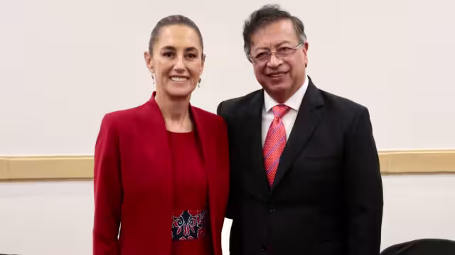 Claudia Sheinbaum Pardo, presidenta de México y Gustavo Petro, presidente de Colombia
