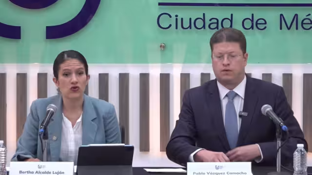 Bertha Alcalde Luján, fiscal de la CDMX y Pablo Vázquez, titular de la SSC