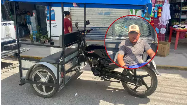 Un mototaxista fue detenido por elementos de la SPSC en la colonia Centro.