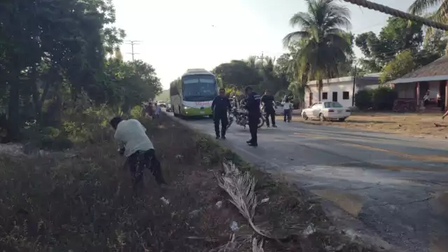 Agentes policiacos arribaron al lugar de los hechos