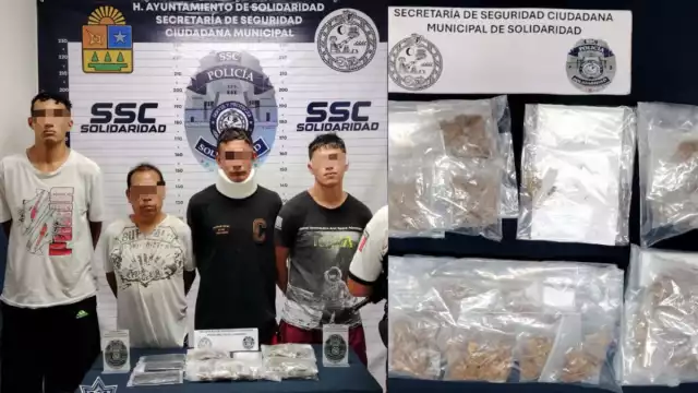 Detienen a peruano y tres mexicanos por posesión de drogas en Playa del Carmen