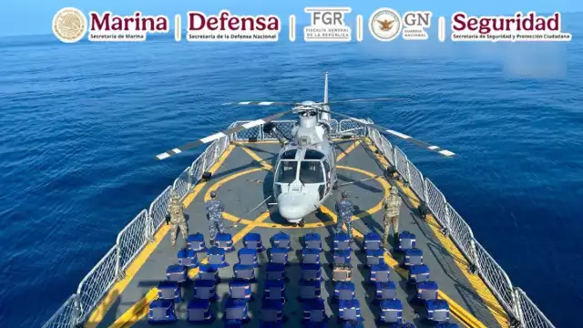 Con este nuevo decomiso, la Marina suma más de 51 toneladas de droga incautadas en altamar