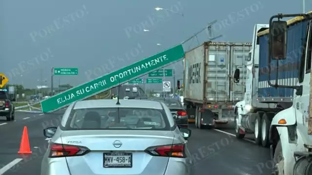 La señalización colapsó ante las fuertes lluvias