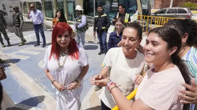 Claudia Sheinbaum supervisa avance del Tren Ligero en Campeche, que conectará con el Tren Maya