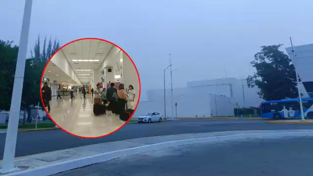 La neblina cubrió la zona del Aeropuerto Internacional de Mérida la mañana del 16 de agosto.