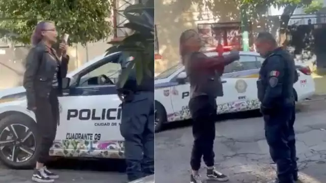 Otra de “Ladys” en la CDMX; mujer insulta y patea a policía; es detenida y el video se hace viral