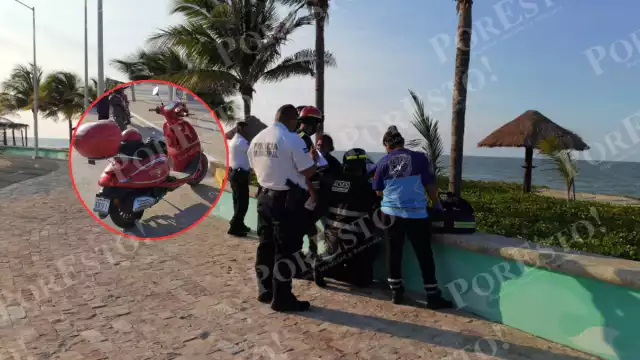 Un choque entre un taxi y un vehículo particular causó cuantiosos daños en la colonia Centro de Campeche.