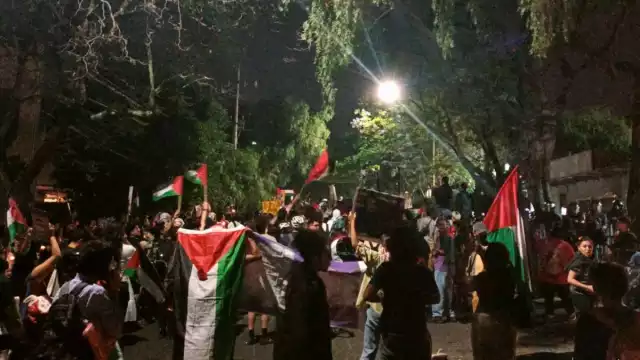 Así se desarrolló la marcha pacífica, a favor de Palestina, en CDMX