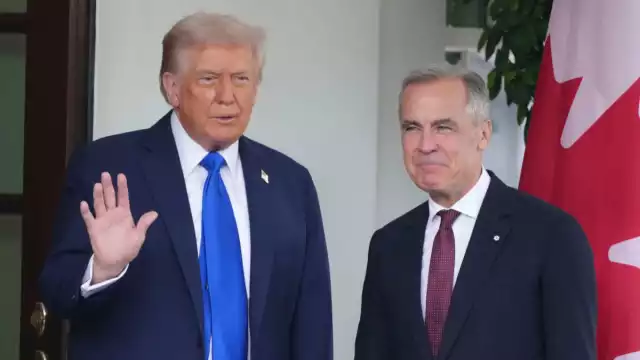 El presidente de EU, Donald Trump, recibió este martes en la Casa Blanca al primer ministro de Canadá, Mark Carney