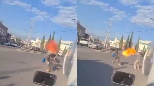 La épica batalla en un crucero: ¡se lanzan fuego! Y el video se hace viral