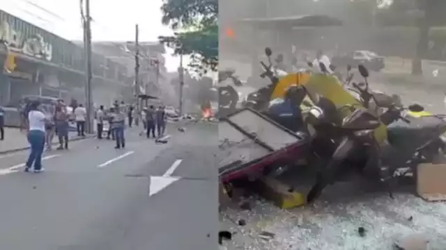 Videos difundidos en redes sociales muestran la magnitud del estallido