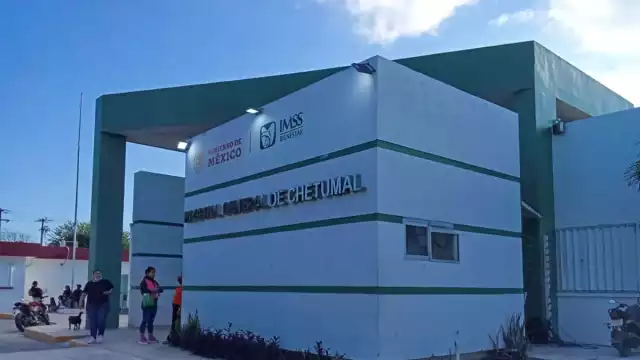 Colocan presunta manta en Hospital General de Chetumal