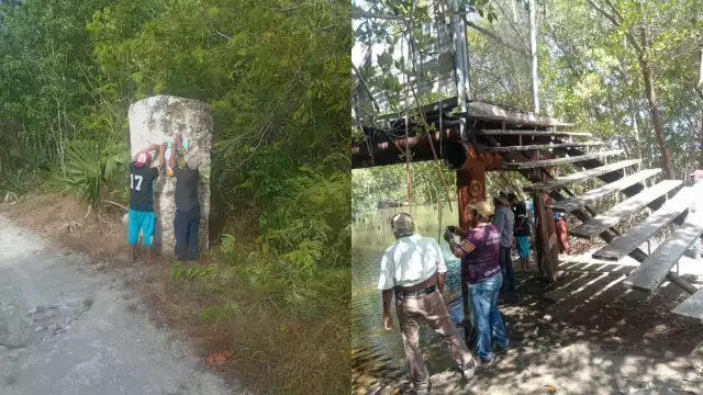 La Isla de Jaina está en abandono: su puente está colapsado y los caminos son intransitables.