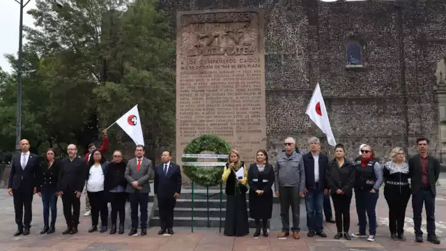 Clara Brugada Molina, jefa de Gobierno de la CDMX, encabezó la ceremonia en memoria del movimiento estudiantil de 1968