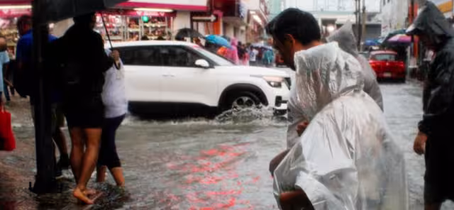 Las lluvias han generado encharcamientos en Mérida