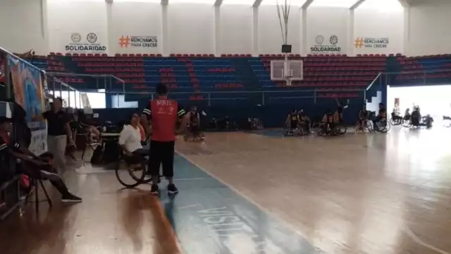 Así lucía el Poliforum de la Unidad Deportiva del Ejido en Playa del Carmen