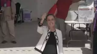 Claudia Sheinbaum emite su voto en la Alcaldía Tlalpan