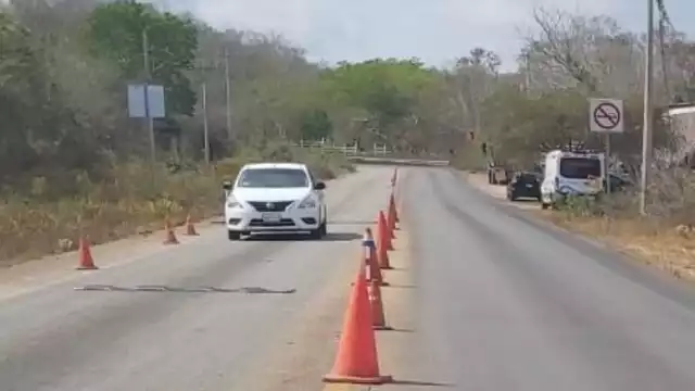 Los albañiles fueron arrestados durante un retén en José María Morelos