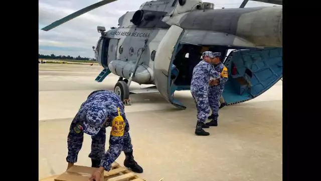 Elementos Fuerza Aérea Mexicana siguen apoyando las labores de atención a la población y tras el impacto del Huracán John.