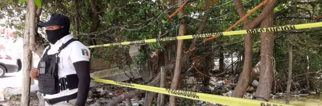 Agentes policiacos acordonaron el área en Ciudad del Carmen