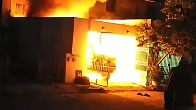 Así lucía el incendio en Cancún