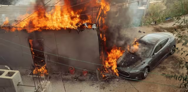 Así terminó el Tesla en Tijuana