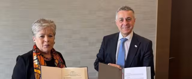 Alicia Bárcena e Ignazio Cassis