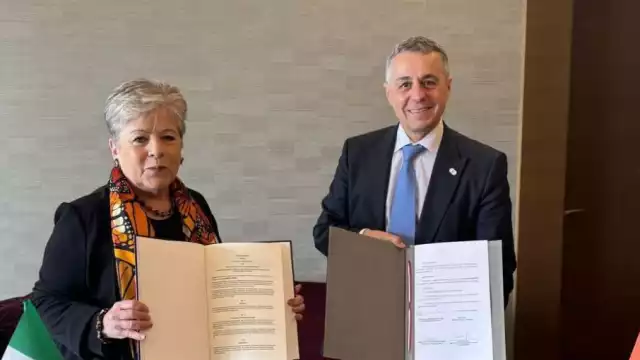 Alicia Bárcena e Ignazio Cassis