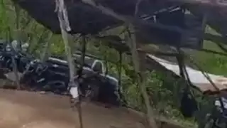 Taller de policía colapsa en Chetumal, a causa de las fuertes lluvias: VIDEO