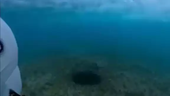 Así lucía el ojo de agua en Cozumel Así lucía el ojo de agua en Cozumel