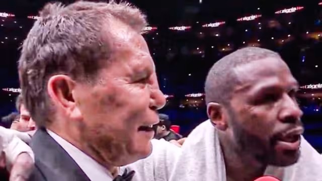 Así fue el cara a cara de Julio Chávez Jr. y Floyd Mayweather Jr. en CDMX