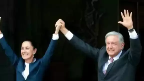 Claudia Sheinbaum, virtual presidenta electa y Andrés Manuel López Obrador, presidente constitucional de la República