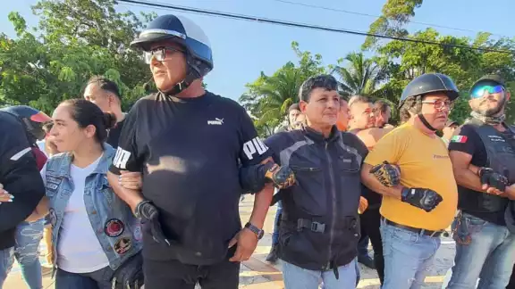 Así se desarrolló la protesta en Cancún Así se desarrolló la protesta en Cancún