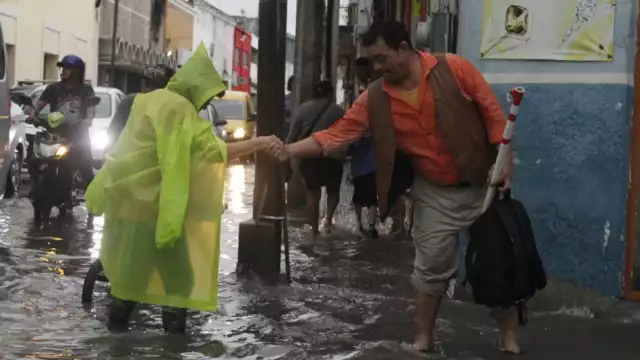 Así lucen las inundaciones en Mérida