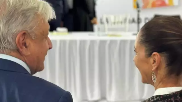 AMLO y Claudia Sheinbaum en la presentación