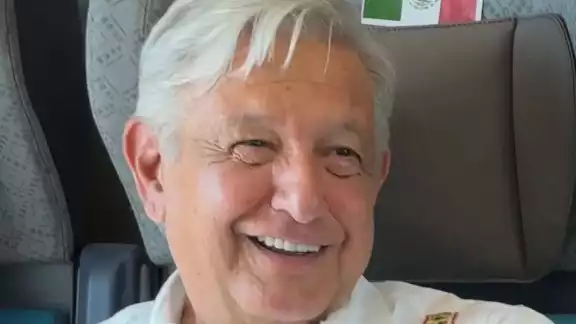 Andrés Manuel López Obrador en el Tren Maya