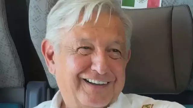 Andrés Manuel López Obrador en el Tren Maya