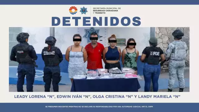 Leady Lorena “N” (25 años), Edwin Iván “N” (39), Olga Cristina “N” (29) y Landy Mariela “N”