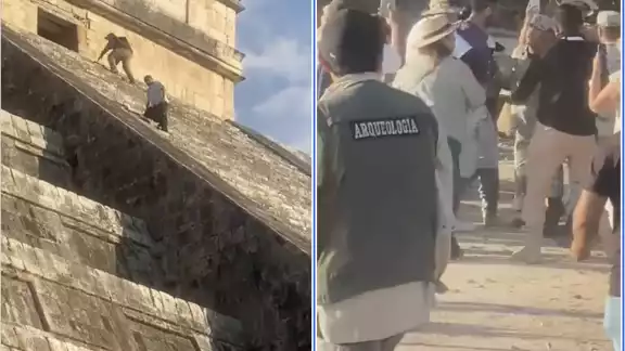 Un turista alemán decidió romper el orden y violarlas restricciones de una zona protegida. Un turista alemán decidió romper el orden y violarlas restricciones de una zona protegida.