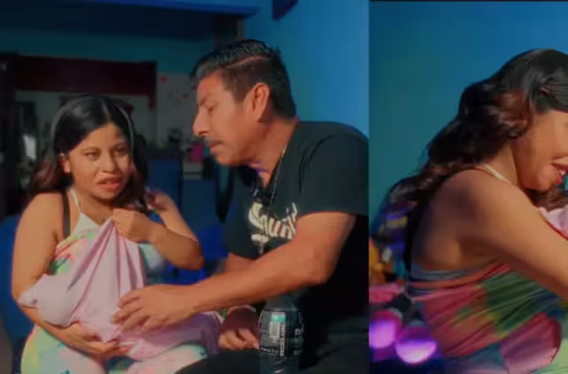 La tiktoker y su pareja junto a su bebé