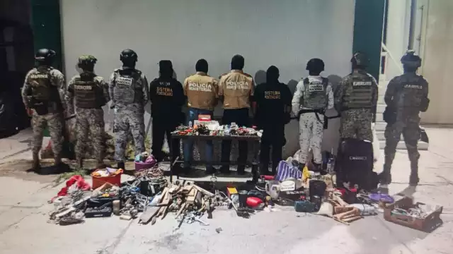 Efectivos federales realizaron un operativo sorpresa en el Cereso de San Francisco Kobén.