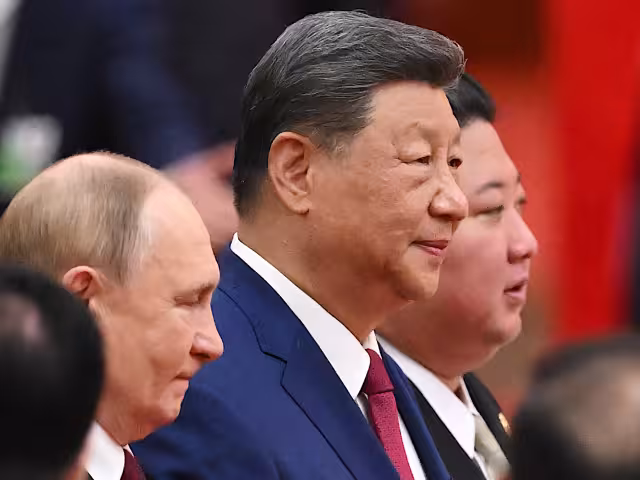 Los líderes de China, Rusia y Corea del Norte se reunieron en el marco del desfile militar.