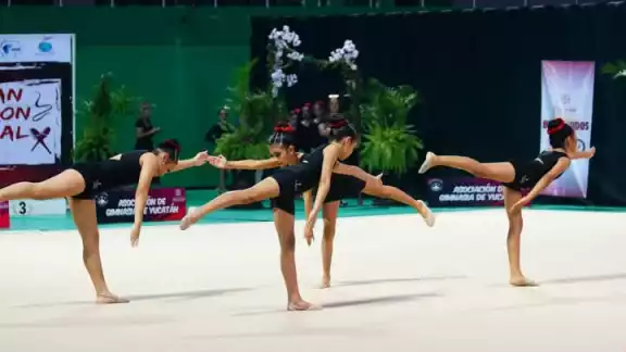 Las gimnastas tuvieron un gran desempeño durante su primera competencia Las gimnastas tuvieron un gran desempeño durante su primera competencia