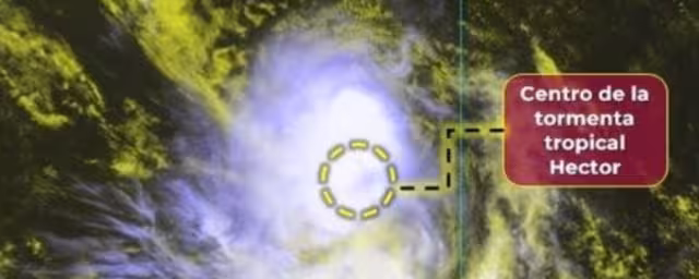 Así luce el centro de la Tormenta Tropical Héctor